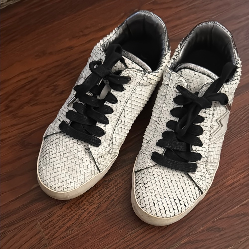 Zadig & Voltaire Neo Keith Flash White Snake Athletic Shoes